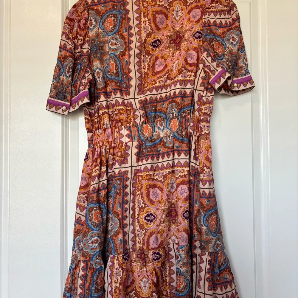 Avara women's printed puff-sleeve mini dress size small - Picture 4 of 6